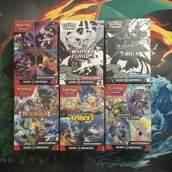 Lot of 6 Pokemon TCG Scarlet & Violet Booster Bundles Factory Sealed DR BB WF SS - Image 1
