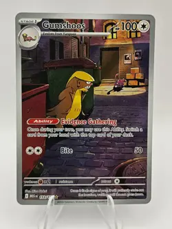 Gumshoos 153/132 Full Art Holo Illustration Rare Mega Evolution Pokemon 2025 - Image 1