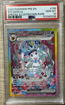 Pokemon Prismatic Evolutions Sylveon EX Sir 156/131 PSA 10 Gem Mint - Image 1