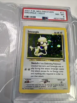 2001 Pokemon Neo Discovery Smeargle #11/75 PSA 8 Holo Great Swirl - Image 1