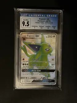 Pokemon Espeon GX #sv 60 full art shiny hidden fates sun & moon CGC 9.5 - Image 1
