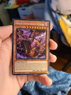 Yugioh Veidos the Eruption Dragon of Extinction PHNI-EN090 1st Secret Rare - Image 1