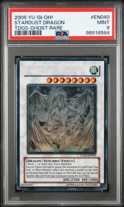 2008 YU-GI-OH! TDGS-THE DUELIST GENESIS GHOST RARE #EN040 STARDUST DRAGON PSA 9 - Image 1