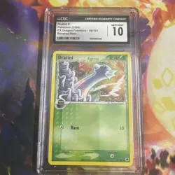 Pokemon Card Dratini 46/101 EX Dragon Frontiers Reverse Holo Stamped CGC 10 - Image 1