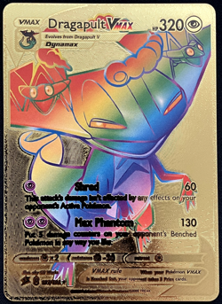 Dragapult Vmax Rainbow Gold Foil Textured Display Card - Image 1