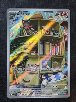 Pokemon TCG Litten Full Art Holo Card 167/162 Temporal Forces NM Condition - Image 1