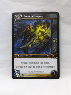 World Of Warcraft TCG Boundless Agony Gladiators Rare Card 174/208 - Image 1