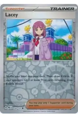 Lacey Reverse Holo Pokemon Prismatic Evolutions card 114/131 - Image 1