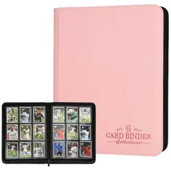 Elegant Pink Trading Card Binder with 540 Pockets - Perfect for Collectors - Image 1