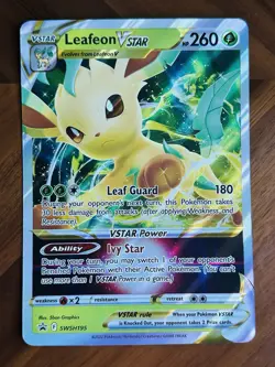 Leafeon VSTAR SWSH195 Black Star Promo Jumbo Card Holo - Image 1