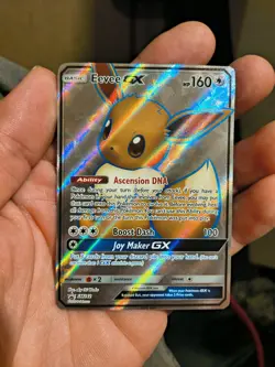 Pokemon TCG Eevee GX Full Art Rare Black Star Promo Card SM242 NM - Image 1