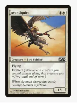 Aven Squire | M13 Magic | MTG | Pauper EDH Exalted | Bird Soldier | Flying | LP - Image 1