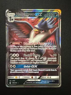 Honchkrow GX 109/214 Sm-Unbroken Bonds Holo Sun & Moon Pokemon - Image 1