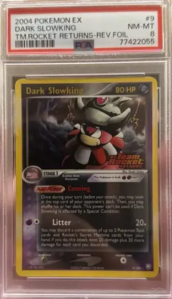 2004 Pokemon Dark Slowking Team Rocket Returns Reverse Foil PSA #8 NM-MT - Image 1