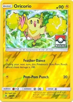 Oricorio - 46/145 - Pokemon League & Championship Cards - MP - Reverse Holo Rare - Image 1