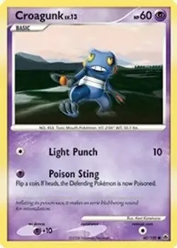 Croagunk (#60/100) - Reverse Holofoil DP - Majestic Dawn MP Pokemon - Image 1
