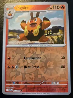 Pignite 012/086 Reverse Holo Common Scarlet & Violet: White Flare Pokemon TCG - Image 1