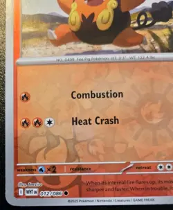 Pignite 012/086 Reverse Holo Common Scarlet & Violet: White Flare Pokemon TCG - Image 4