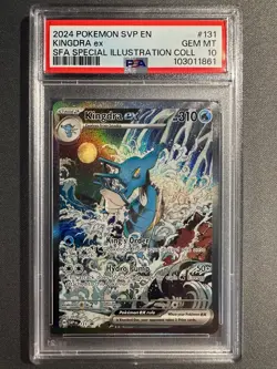 2024 POKEMON SVP EN-SV BLACK STAR PROMO #131 KINGDRA EX PSA 10 - Image 1