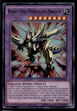 Beast-Eyes Pendulum Dragon Breakers of Shadow BOSH-ENSE1 MP YuGiOh TCG | Buy 10 - Image 1