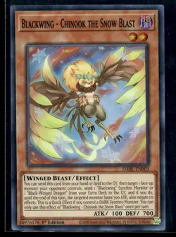 Blackwing - Chinook the Snow Blast Darkwing Blast DABL-EN003 MP YuGiOh TCG | Buy - Image 1