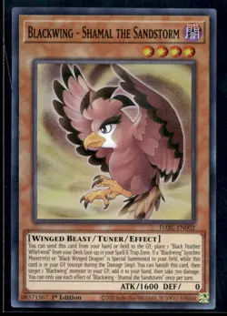 Blackwing - Shamal the Sandstorm Darkwing Blast DABL-EN002 MP YuGiOh TCG | Buy 1 - Image 1
