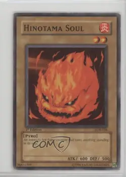 Hinotama Soul 1st Ed. YuGiOh Legend of Blue Eyes White Dragon #LOB-026 2002 - Image 1