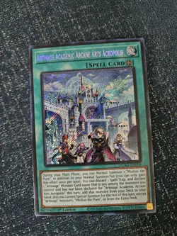 Yugioh Artmage Academic Arcane Arts Acropolis 1st Edition Secret Rare - Image 1
