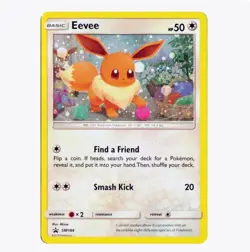 Eevee Pokemon Card Sun & Moon Black Star Promo #SM184 TCG - Image 2