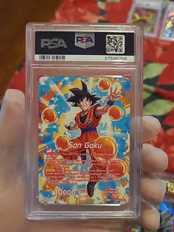 2024 DBS CARD GAME #EX24-01 SON GOKU, STORY OF A FORMING WISH PSA 10 - Image 2