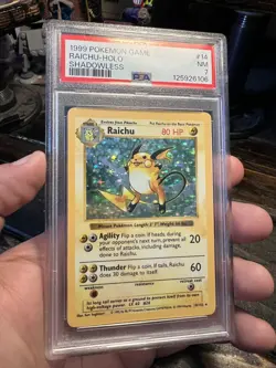 Raichu #14 Holo Shadowless - 1999 Pokemon Card Base Set - PSA 7 NEAR MINT - Image 1