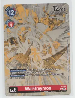 Digimon TCG WarGreymon P-050 - Digimon Promotion Cards - Alt Art NM English - Image 1