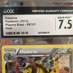 Pokemon 2013 Haxorus 69/101 Holo Rare Pokemon TCG BW Plasma Blast NM SLAB Card - Image 3