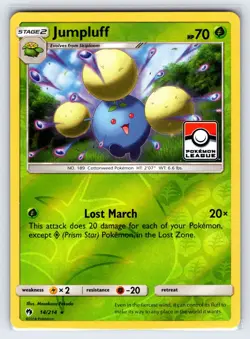 Jumpluff 14/214 Lost Thunder Pokemon League Pokemon Card Reverse Holo Promo Vlp - Image 1