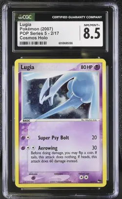 CGC 8.5 Lugia 2007 POP Series 5 2/17 Cosmos Holo Pokemon Card - Image 1