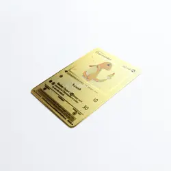 Gold Metal Charmander Pokemon Card - Custom Fan Art Display Collectible - Image 2