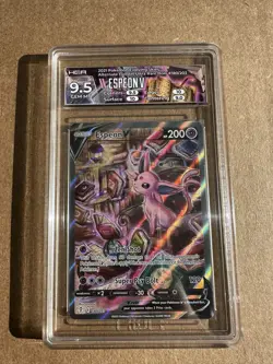 Espeon V Alt Art 180/203 Evolving Skies 2021 Pokemon Card PSA 9(OC) - Image 1