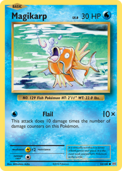 33/108 Magikarp - Evolutions - Common Pokemon TCG Card - Image 1