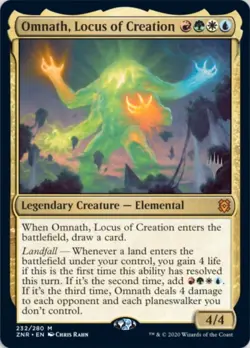 1x Omnath, Locus of Creation - Foil - Promo Pack Light Play MTG Magic - Kid Icar - Image 1