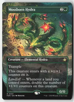 MTG - Mossborn Hydra (Borderless) R Foundations 337 LP-NM - Image 1