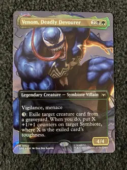 Magic MTG - Venom, Deadly Devourer (Borderless) Foil - Marvel's Spider-Man - Image 1