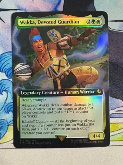 2025 MTG Final Fantasy Wakka, Devoted Guardian Extended Art Foil #190 - Image 1