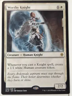 Worthy Knight - Throne of Eldraine - Magic the Gathering MTG Nice! - Image 1