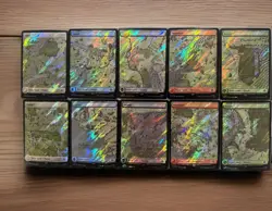 10 MTG SurgeFoil LOTR Lord of the Rings Full Art Map Lands - FULL SET Pack Fresh - Image 1