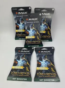 Magic The Gathering Universes Beyond LOTR Tales Of Middle Earth Sealed Lot Of 5 - Image 1