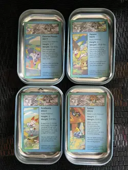 Pokemon TCG Empty Mini Tin Lot of 4 Pokemon (No Packs) Scorbunny Galarian Ponyta - Image 3
