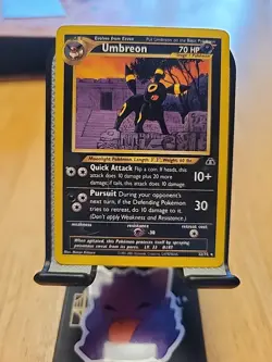 Pokemon TCG Umbreon Neo Discovery 32 Regular Unlimited Rare - Image 1