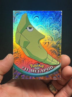 Topps Pokemon Series 1 Rainbow Foil Blue logo 1st print Metapod #11 - Image 1