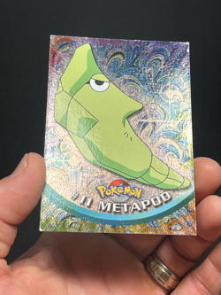 Topps Pokemon Series 1 Rainbow Foil Blue logo 1st print Metapod #11 - Image 2
