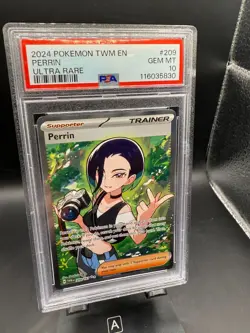 2024 POKEMON TWM EN-TWILIGHT MASQUERADE ULTRA RARE #209 PERRIN PSA 10 - Image 1
